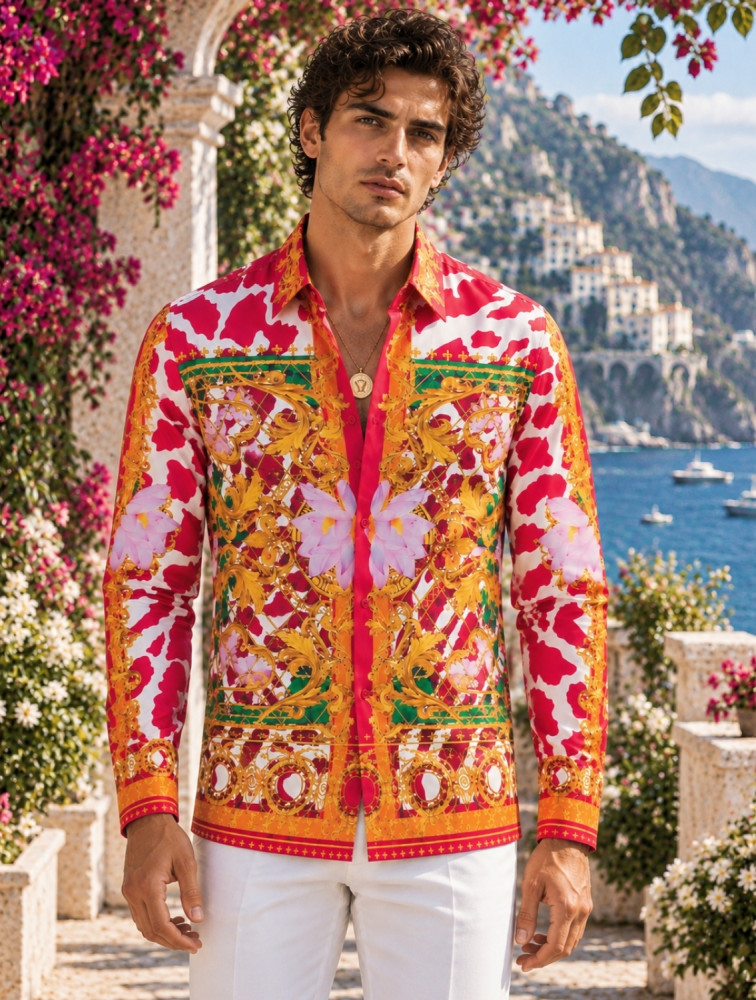 Image of Theodore Engineered Printed Shirt