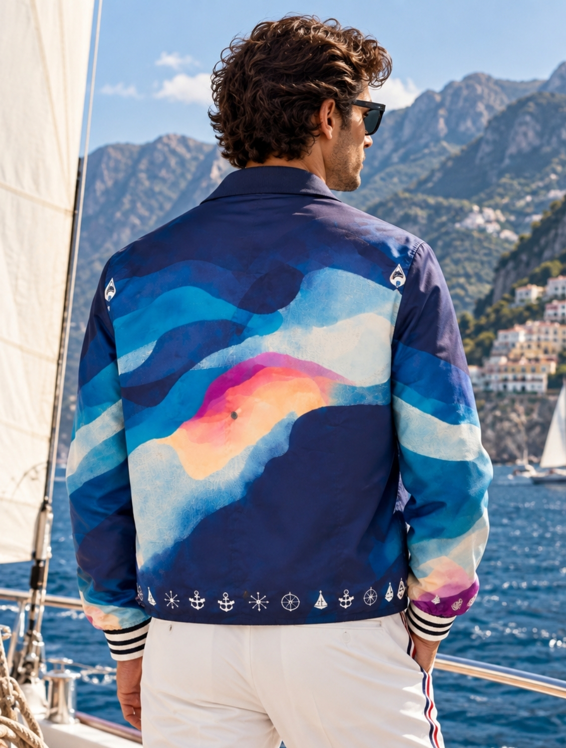 Seafarer Printed Bomber Jacket
