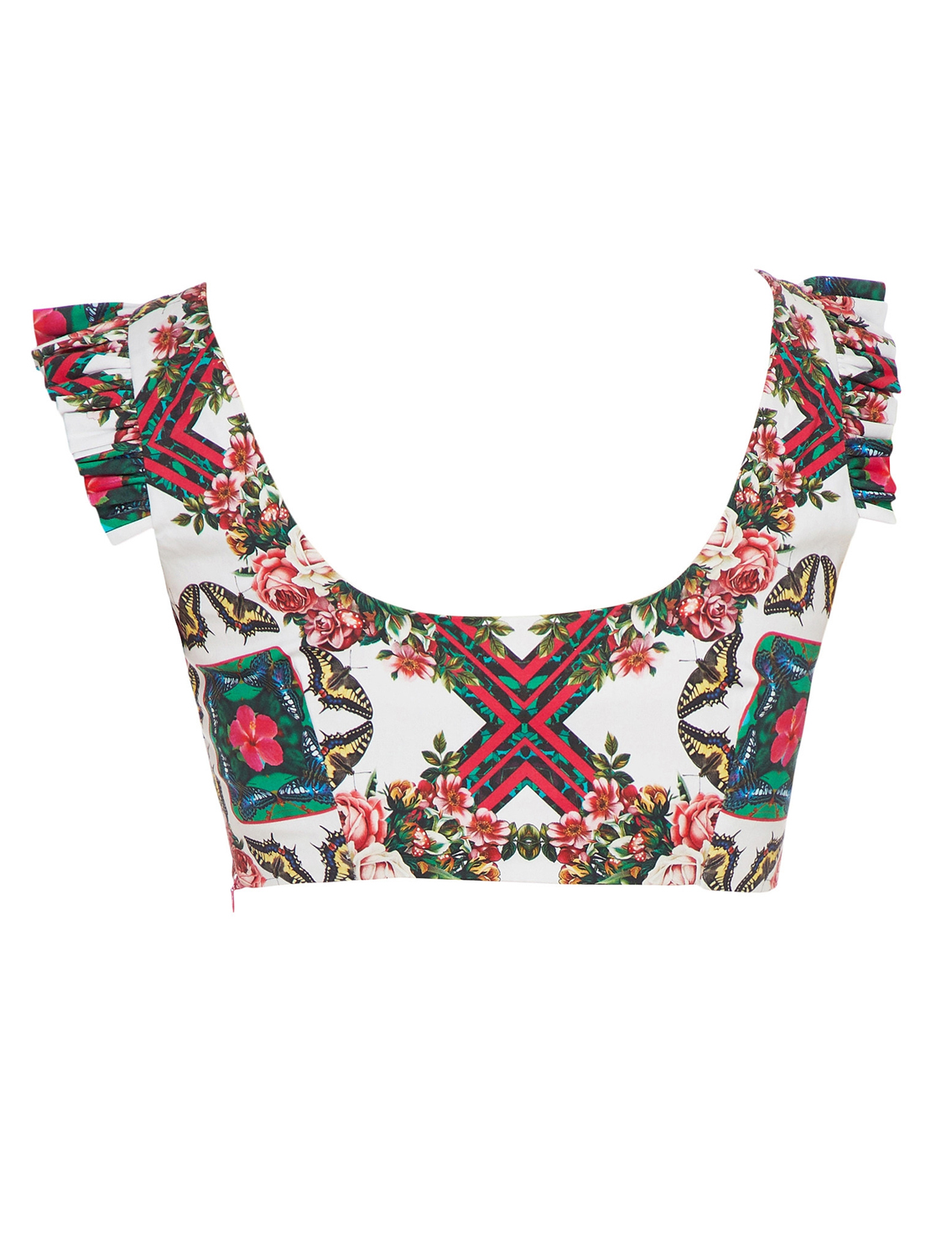 Nush Striper Ruffle Blouse Back