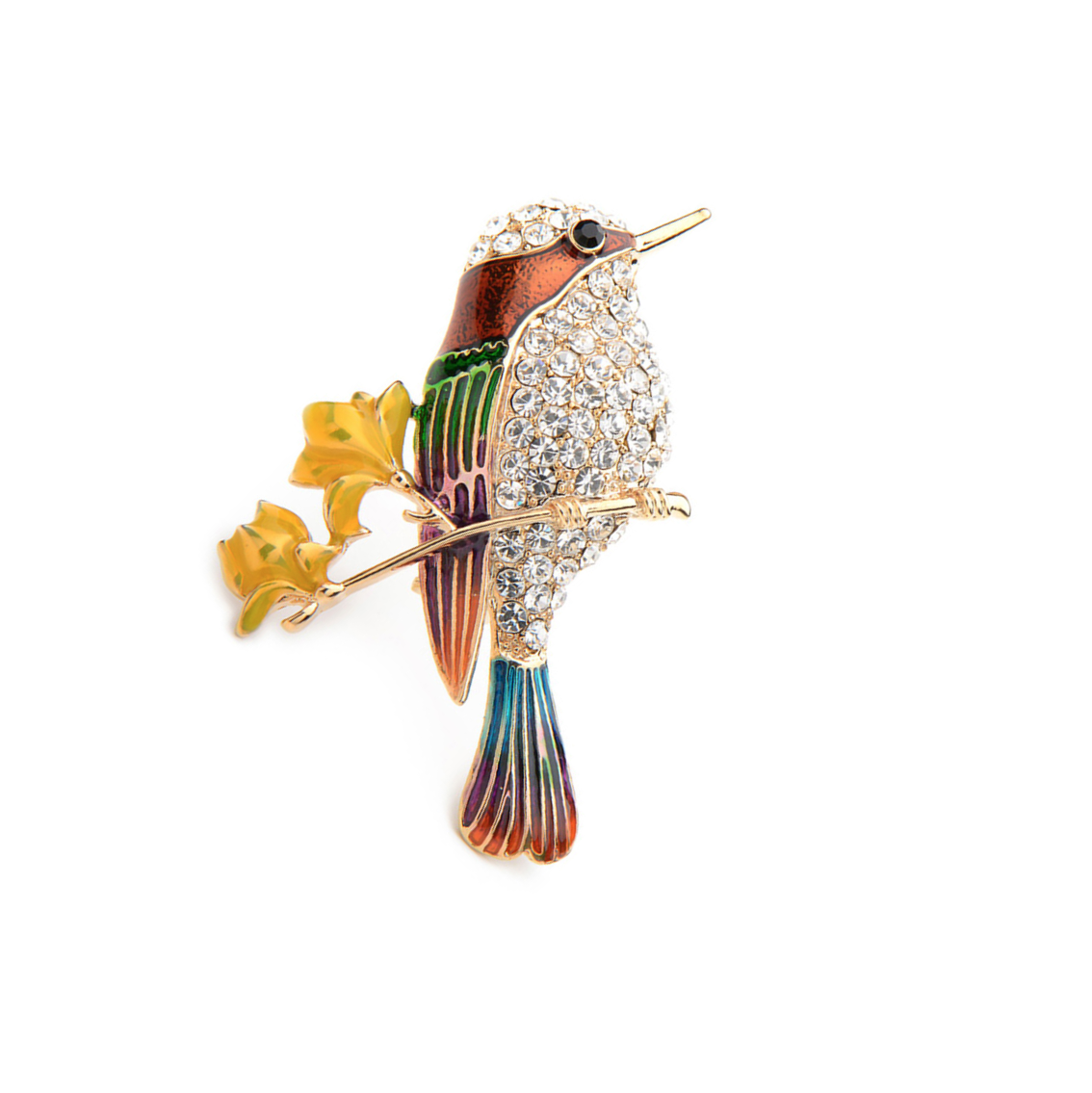 Yellow Hummingbird Brooch