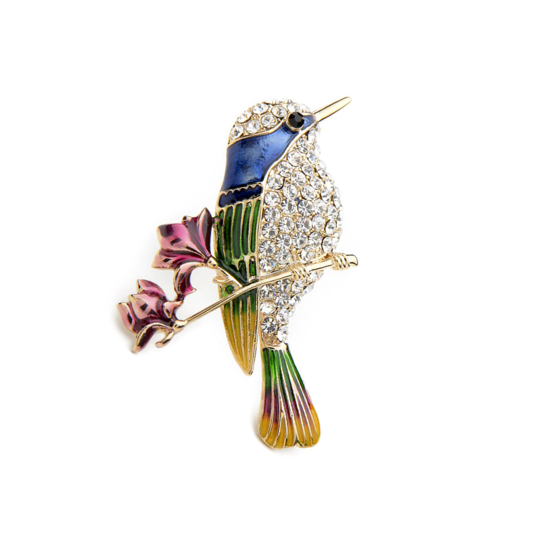 Purple Hummingbird Brooch
