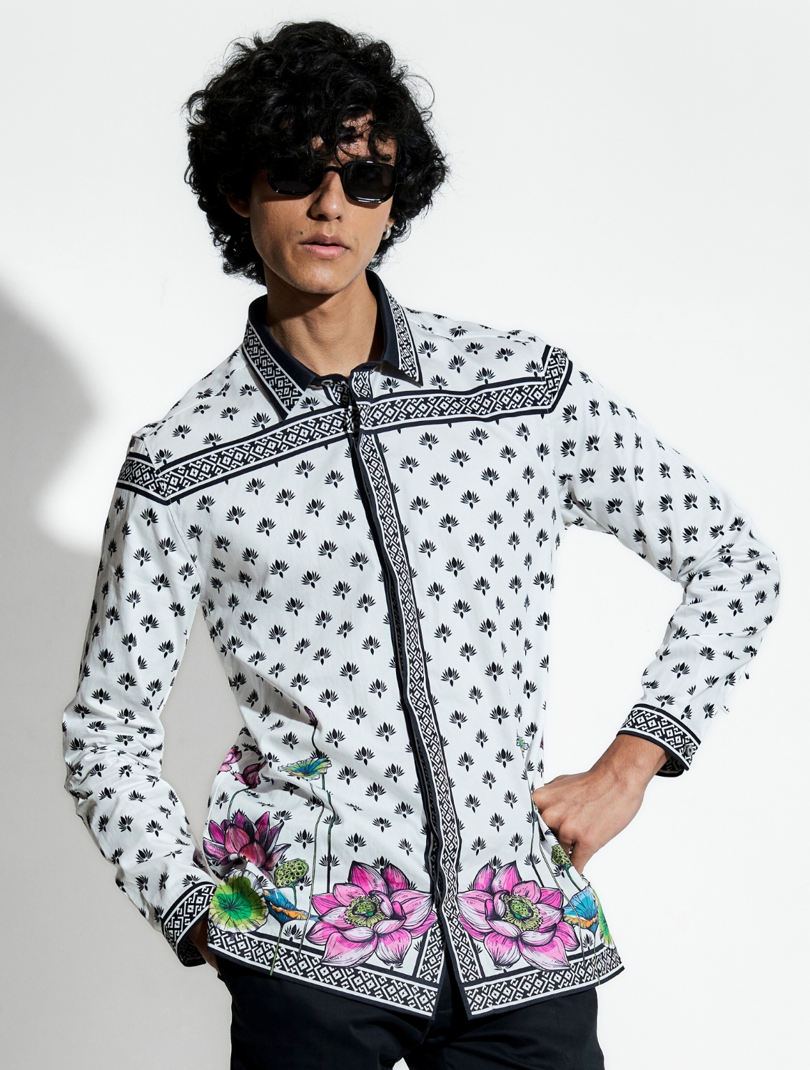 Nelumbo Cotton Printed Shirt