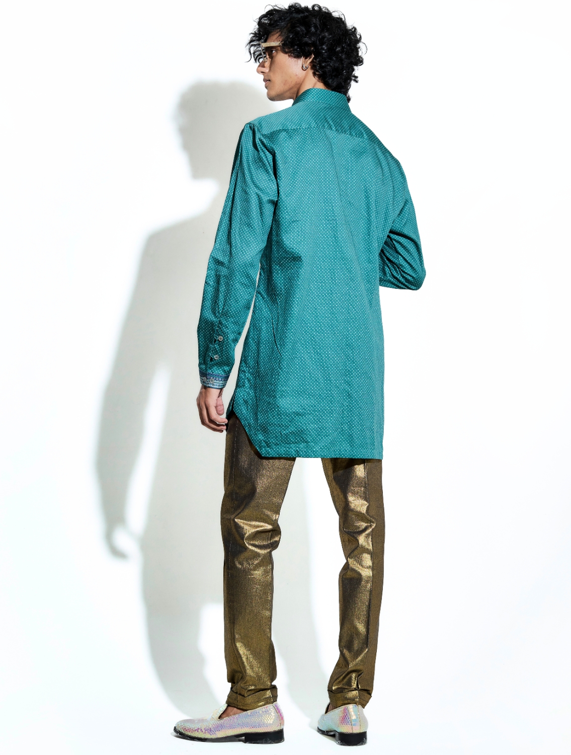 El Loto Printed Satin Shirt