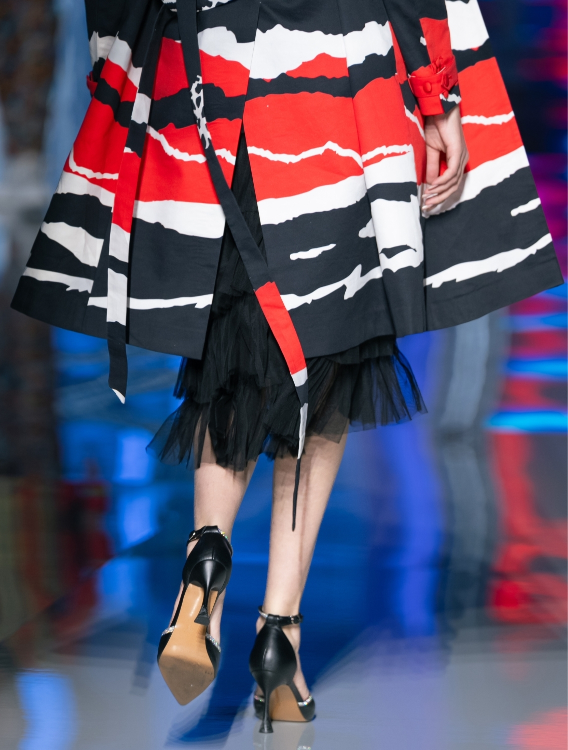 Aeris Long Printed Trenchcoat