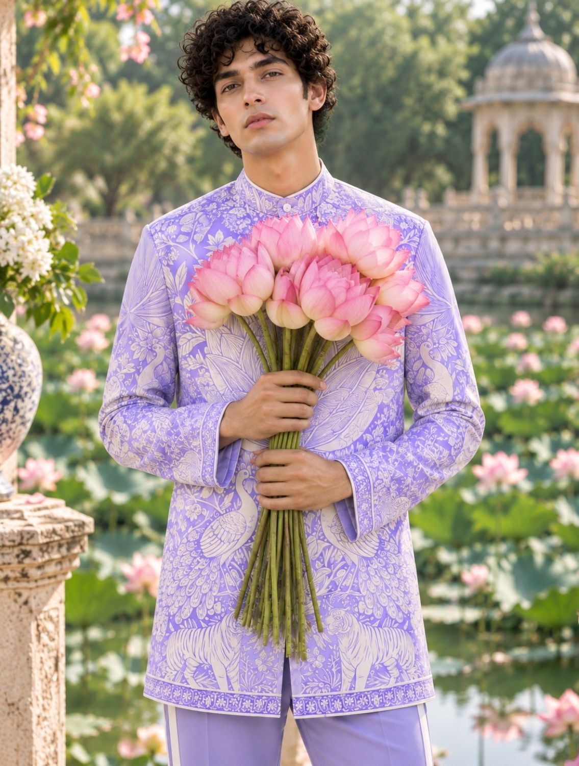 Ruhan Lavendar Printed Shirt
