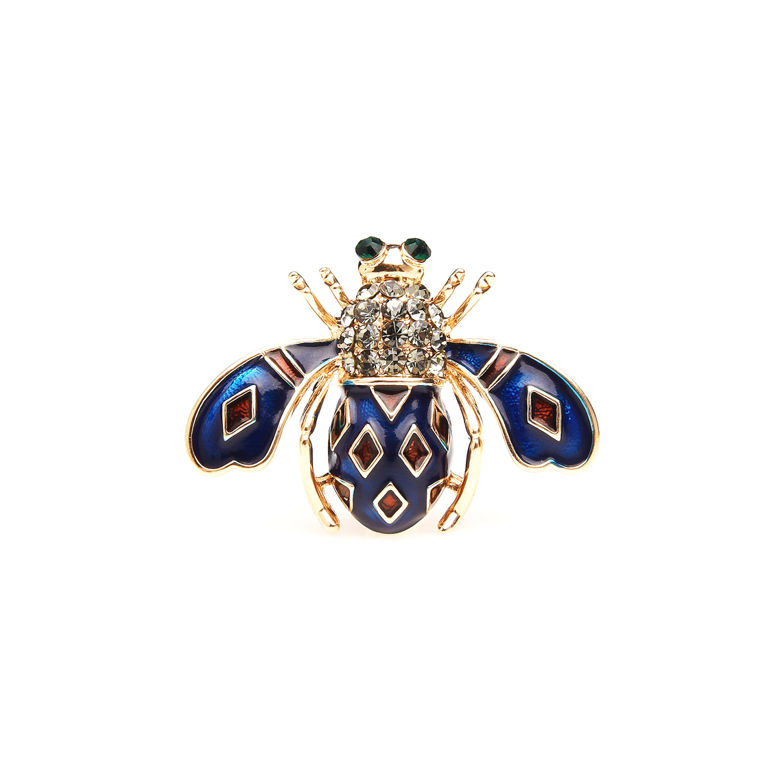 Blue Bee Brooch