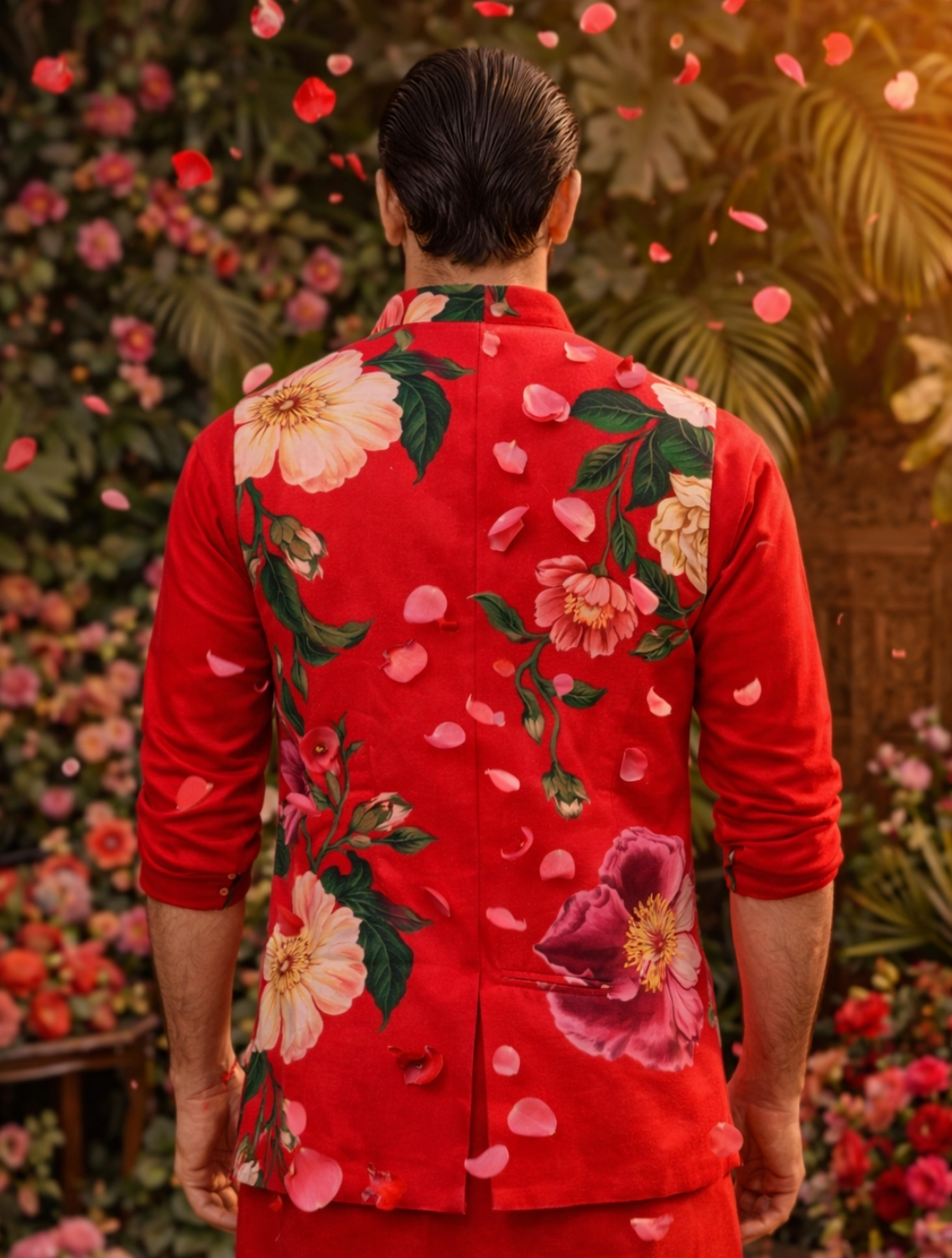 Dali Printed Floral Waistcoat