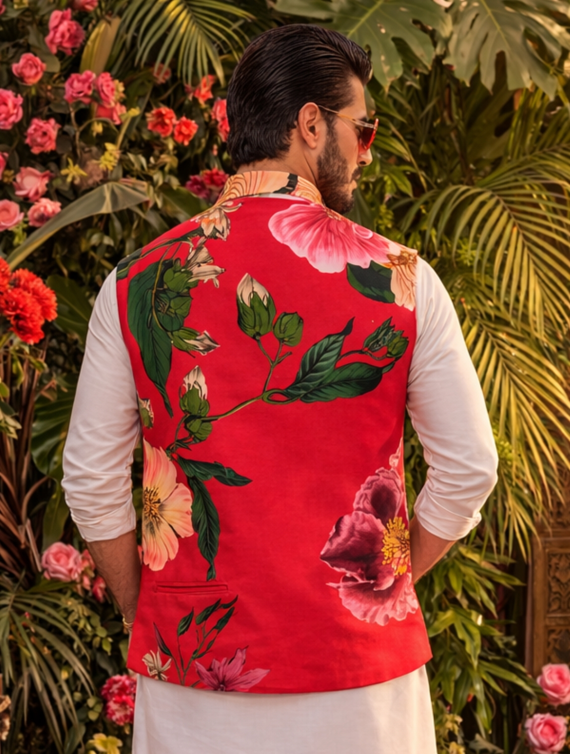 Dali Printed Floral Waistcoat