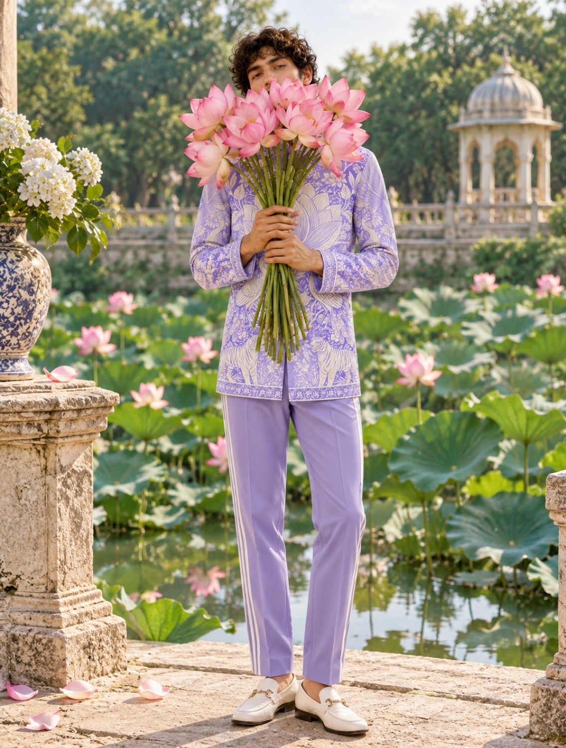 Ruhan Lavendar Printed Coord Set