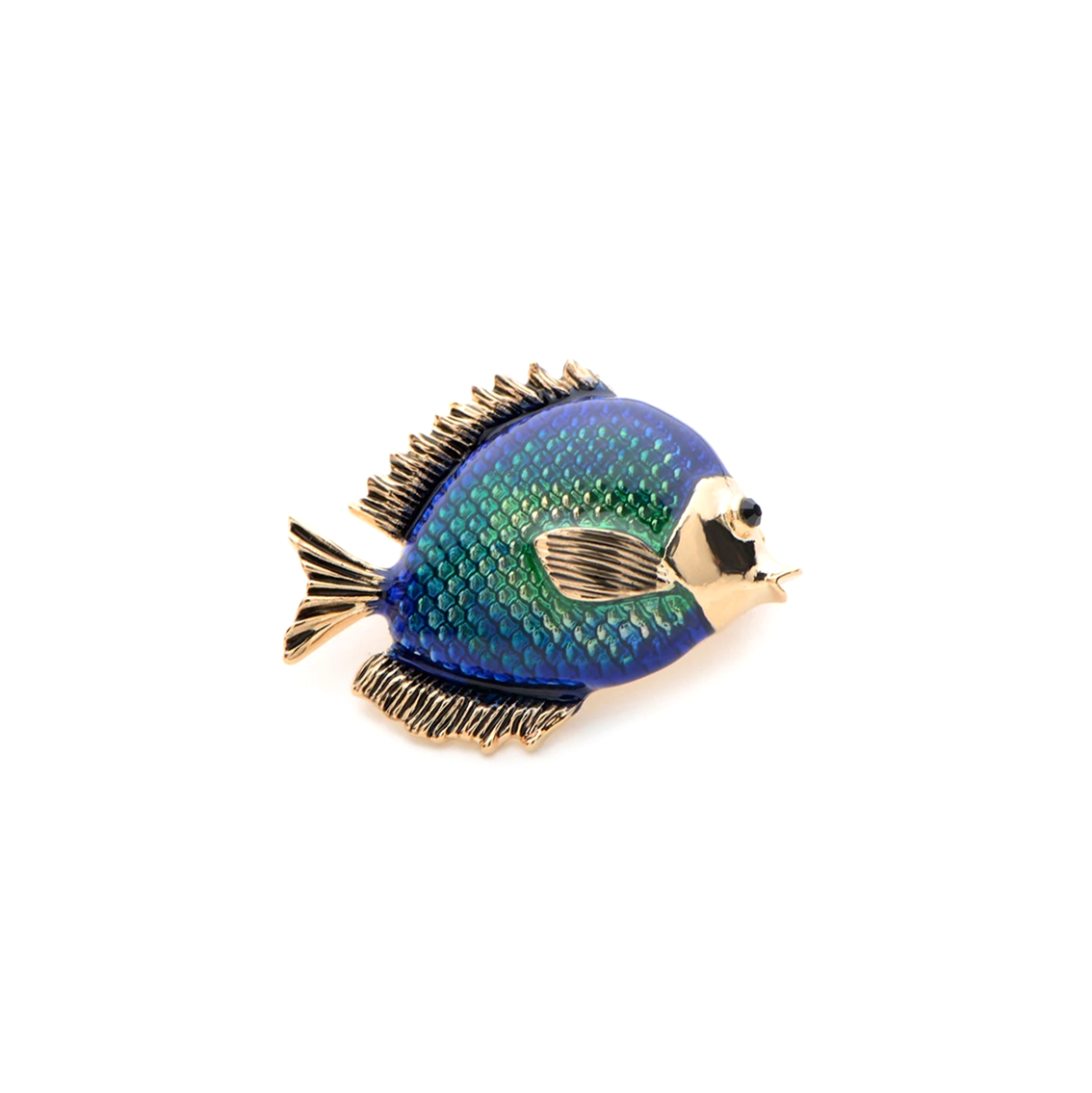 Petit Blue Fish Brooch