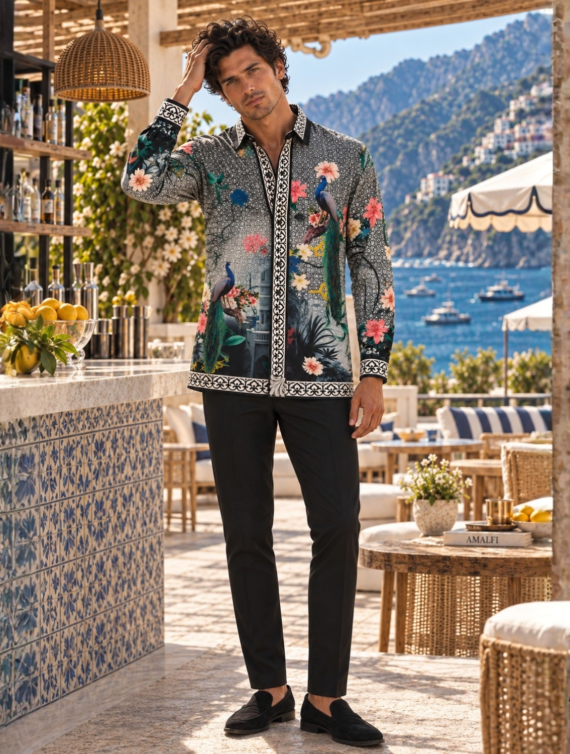 Riyaz Black Printed Shirt