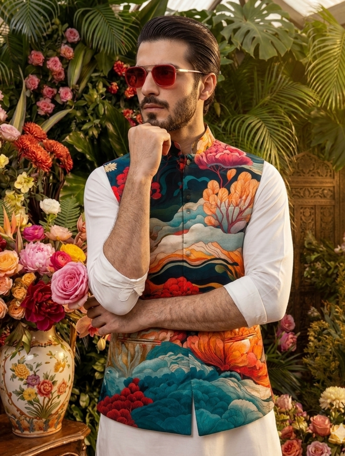 Ladhak Printed Waistcoat