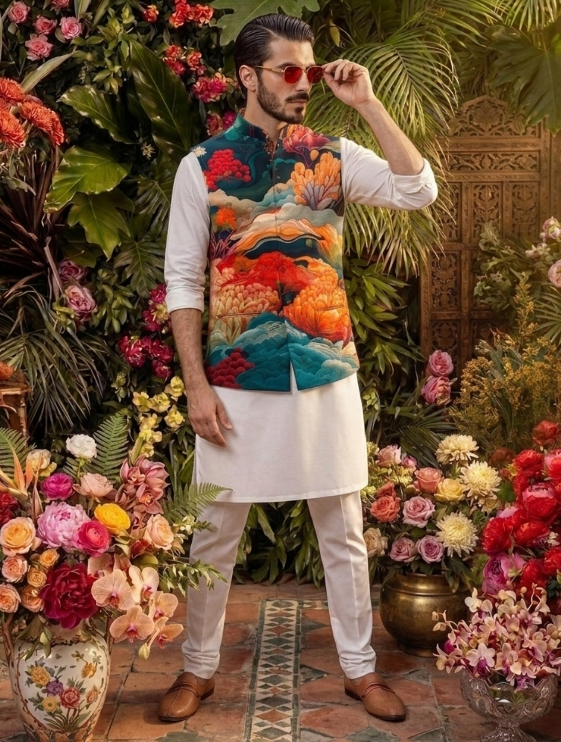 Ladhak Printed Waistcoat