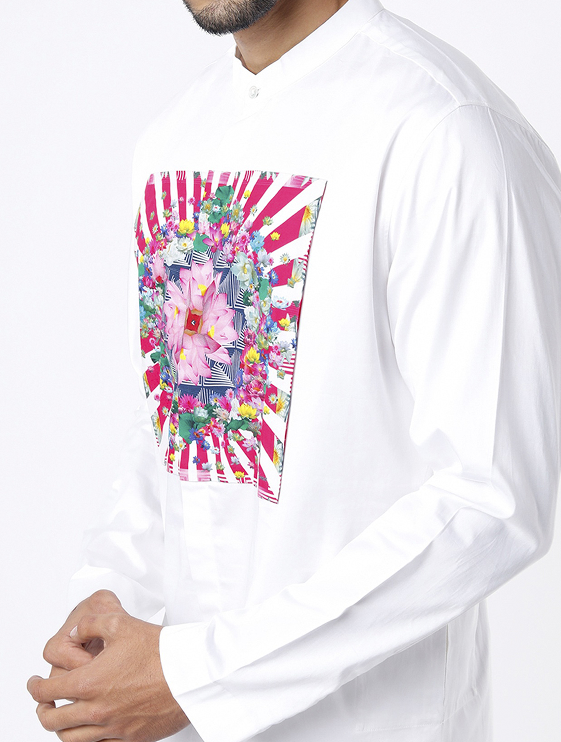 Aaditya White Long Kurta Pant Set