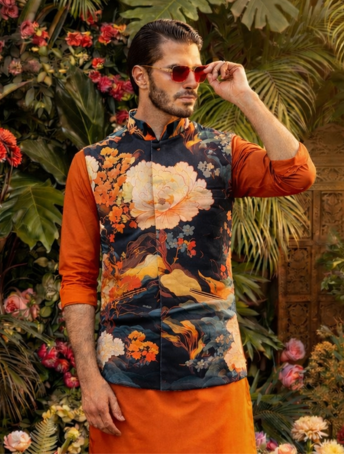 Firaq Printed Waistcoat