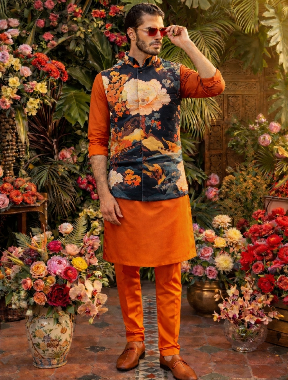 Firaq Printed Waistcoat