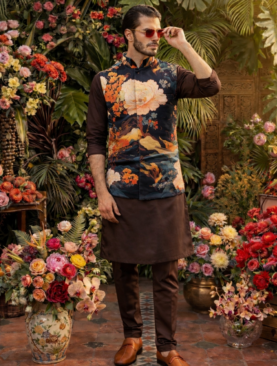 Firaq Printed Waistcoat