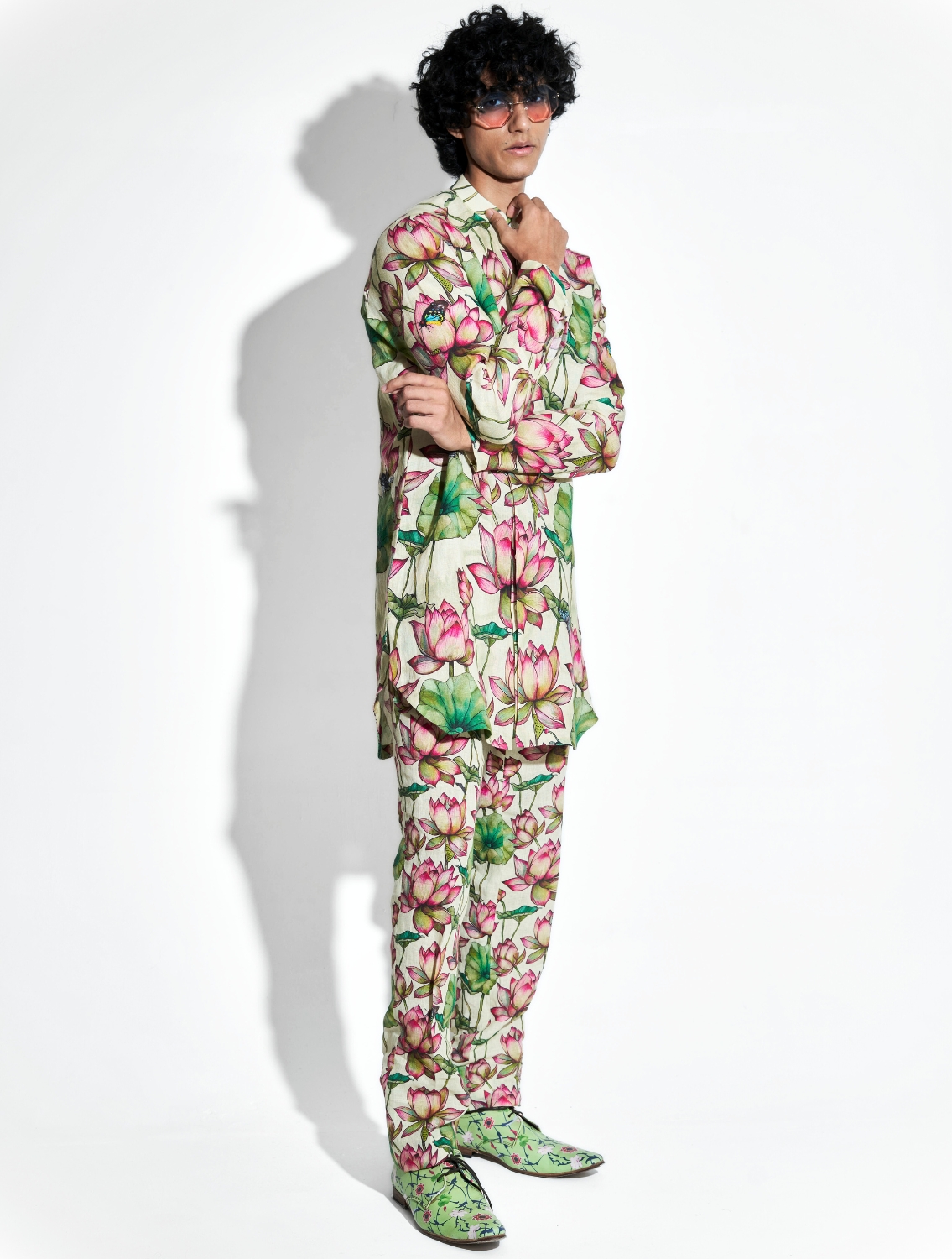 Netra Lotus Linen Coord Set