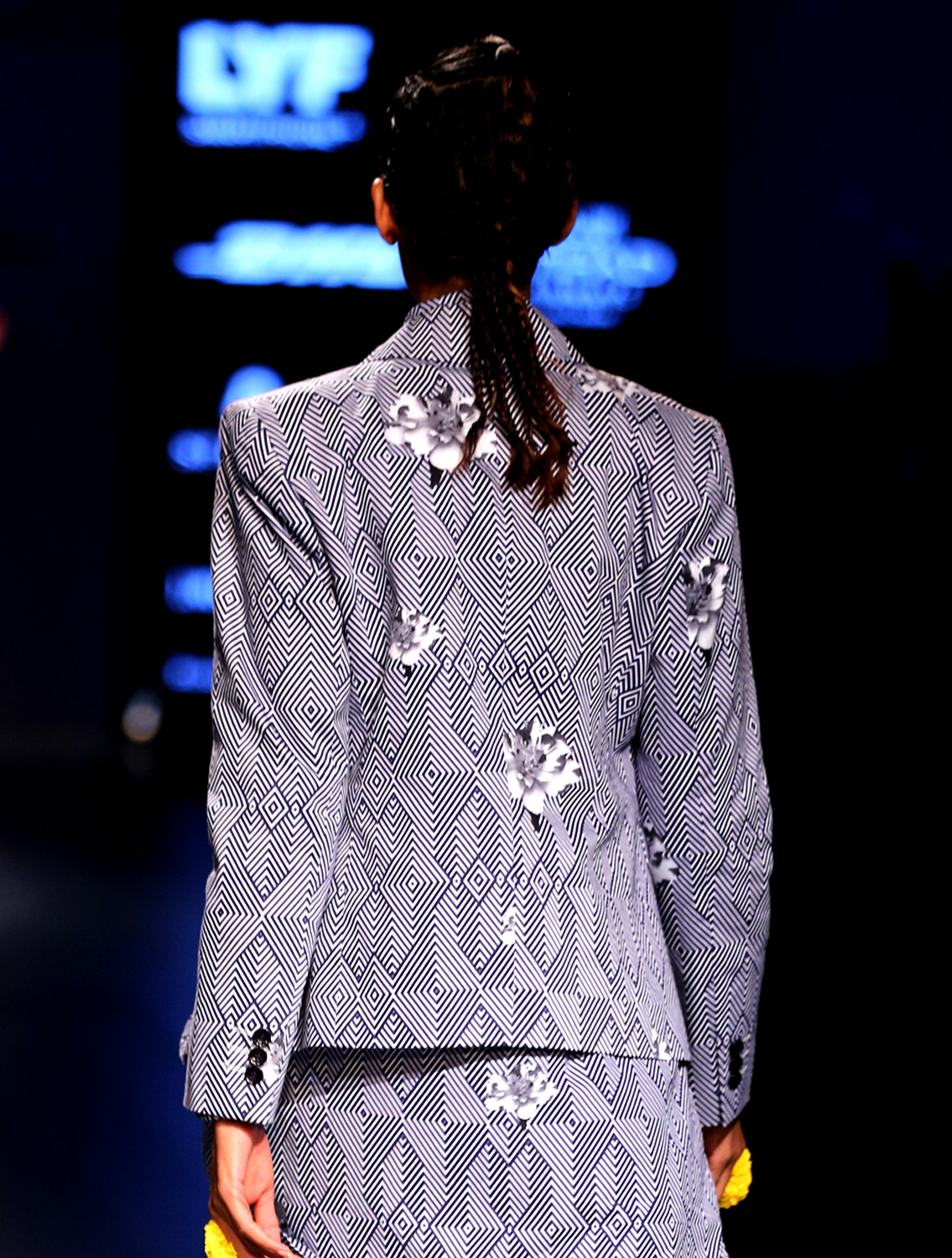 Swarup Florogeometric Blazer Back