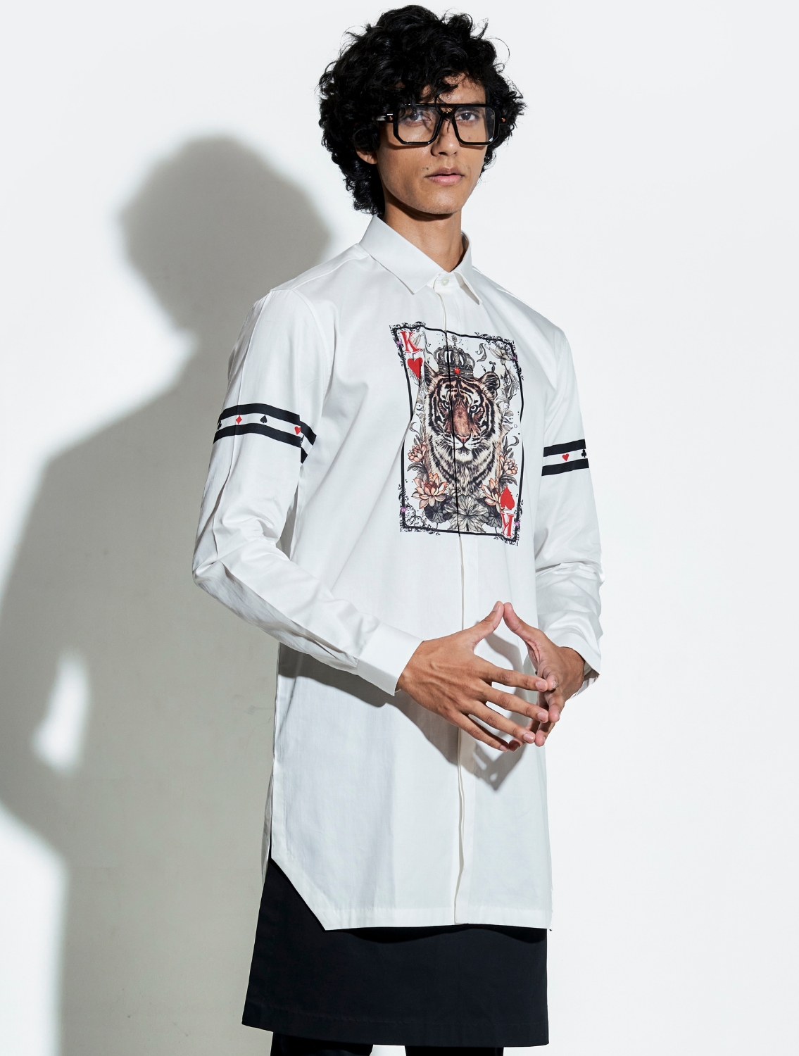 White Tiger Printed Shirt