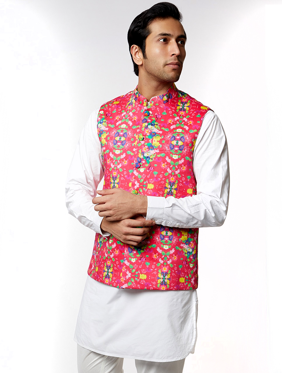 Phool Printed Waistcoat
