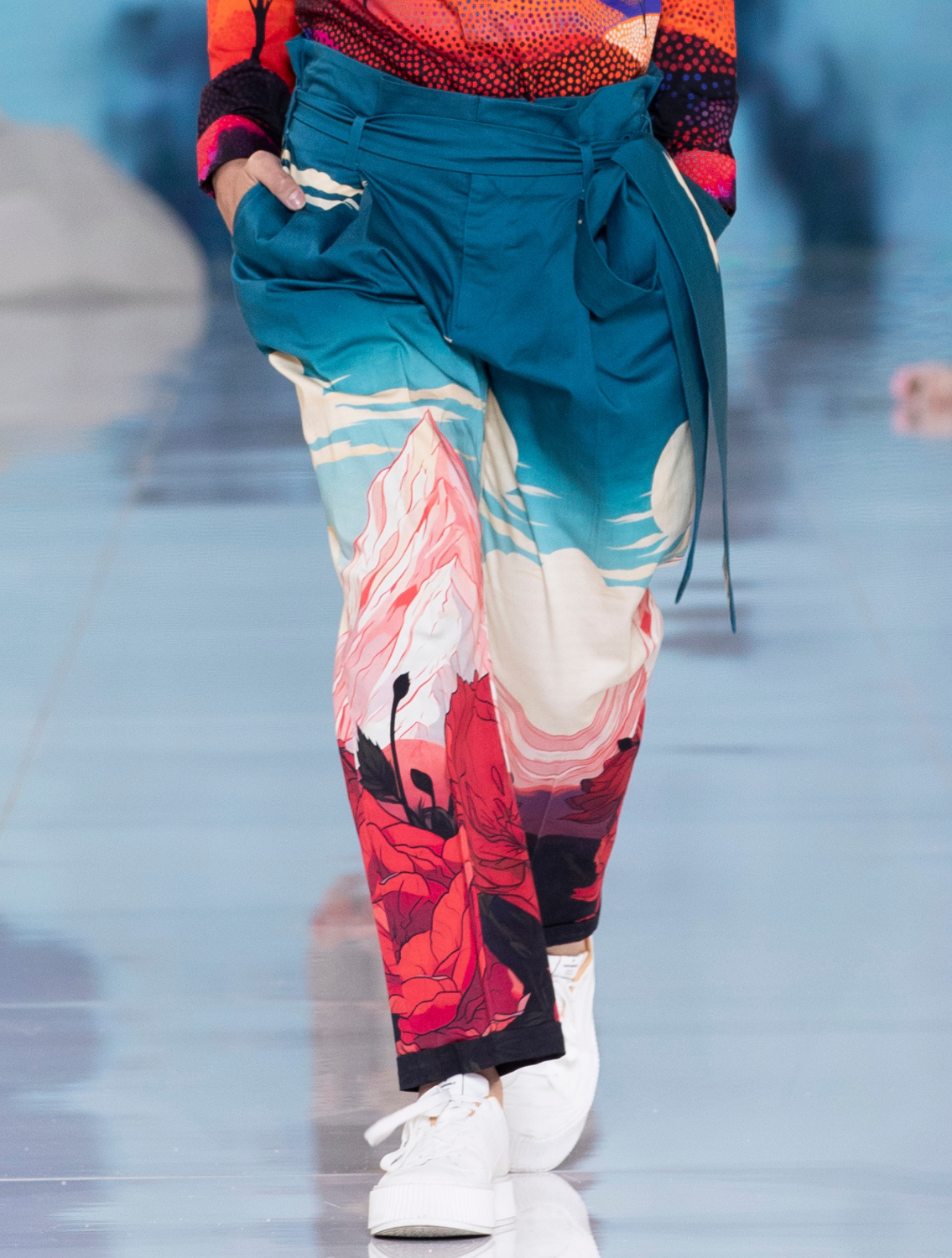 Valley Printed Paperbag Trousers