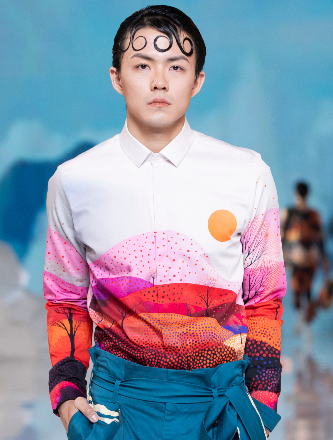 Sunset Point Printed Shirt by Mr Ajay Kumar