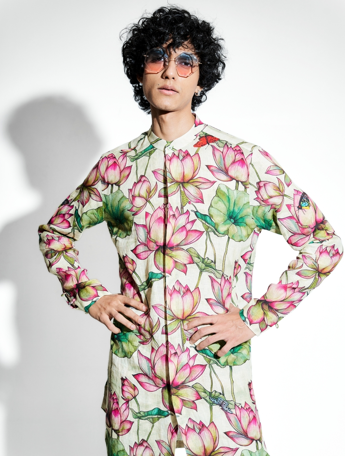 Netra Lotus Printed Linen Coords