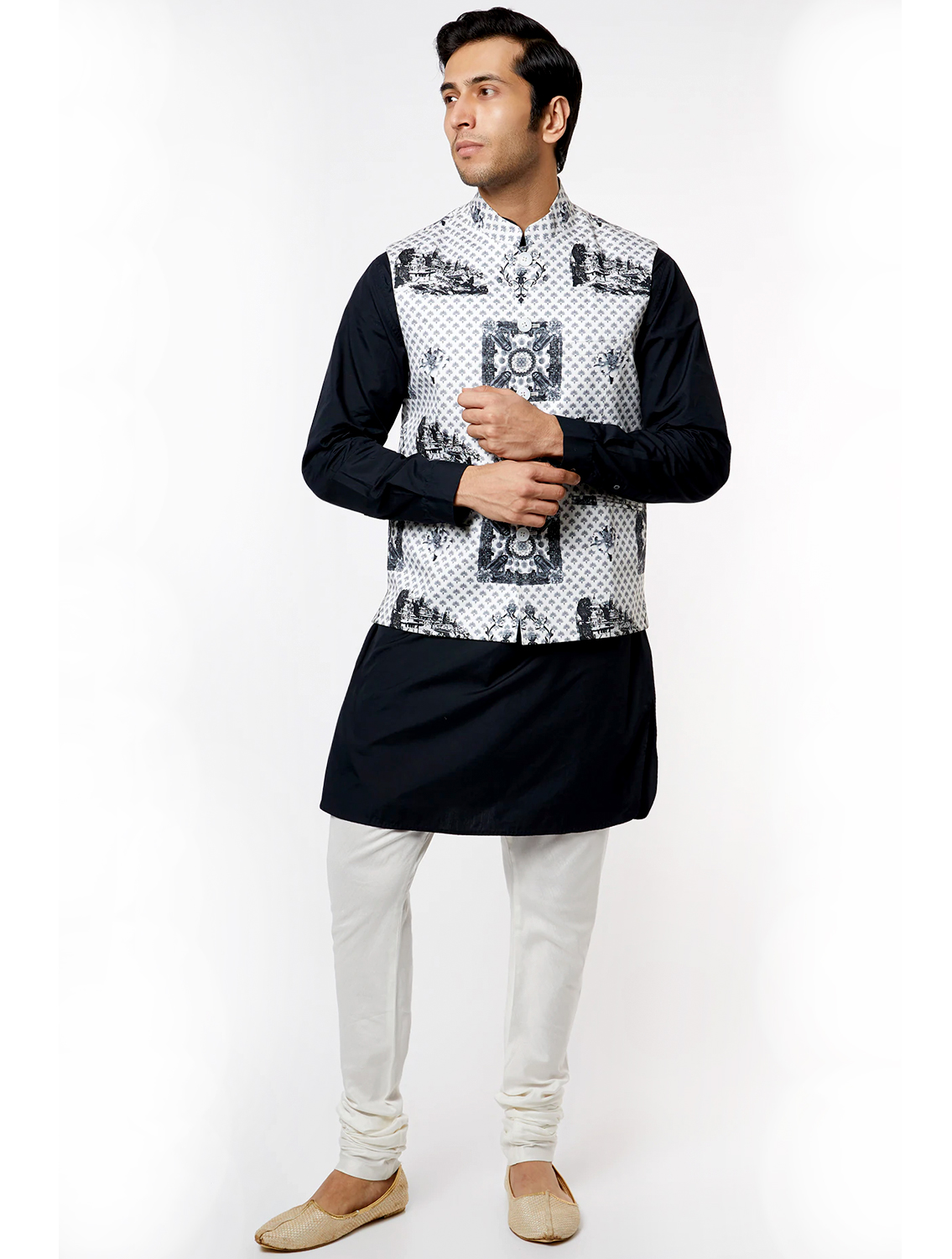 Benares Printed Waistcoat