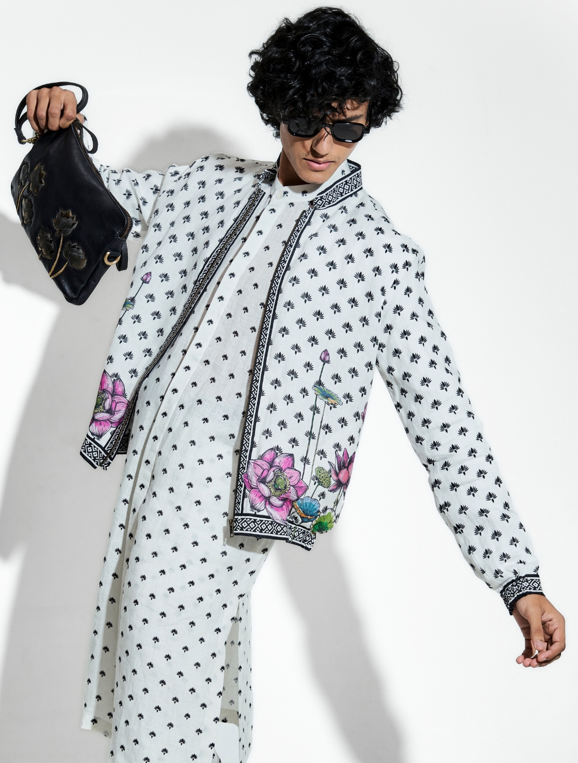 Marg Printed Linen Jacket