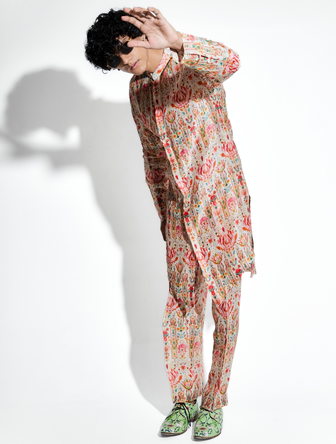 Ambar Printed Silk Linen Coord Set
