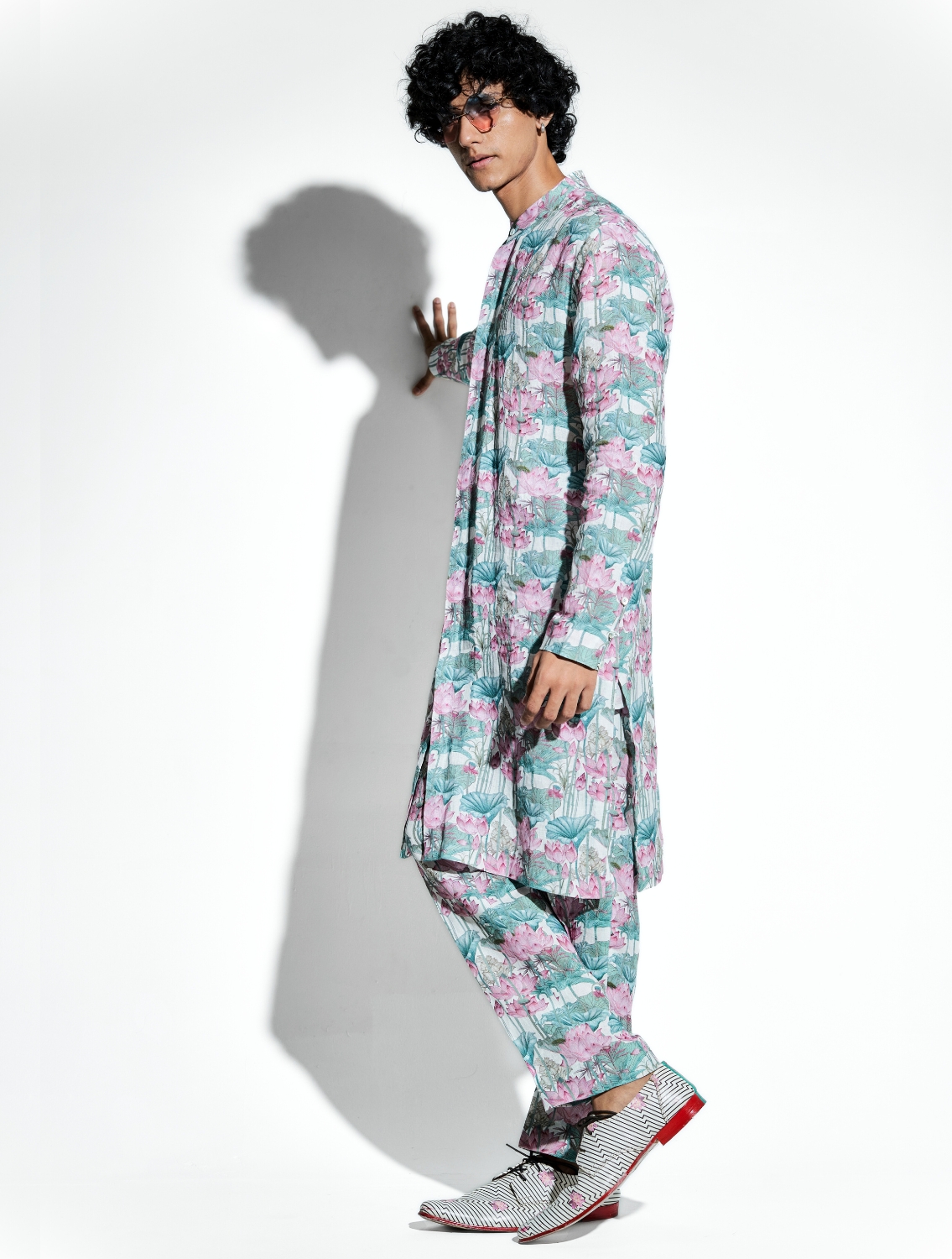 Gautama Printed Linen Coord Set