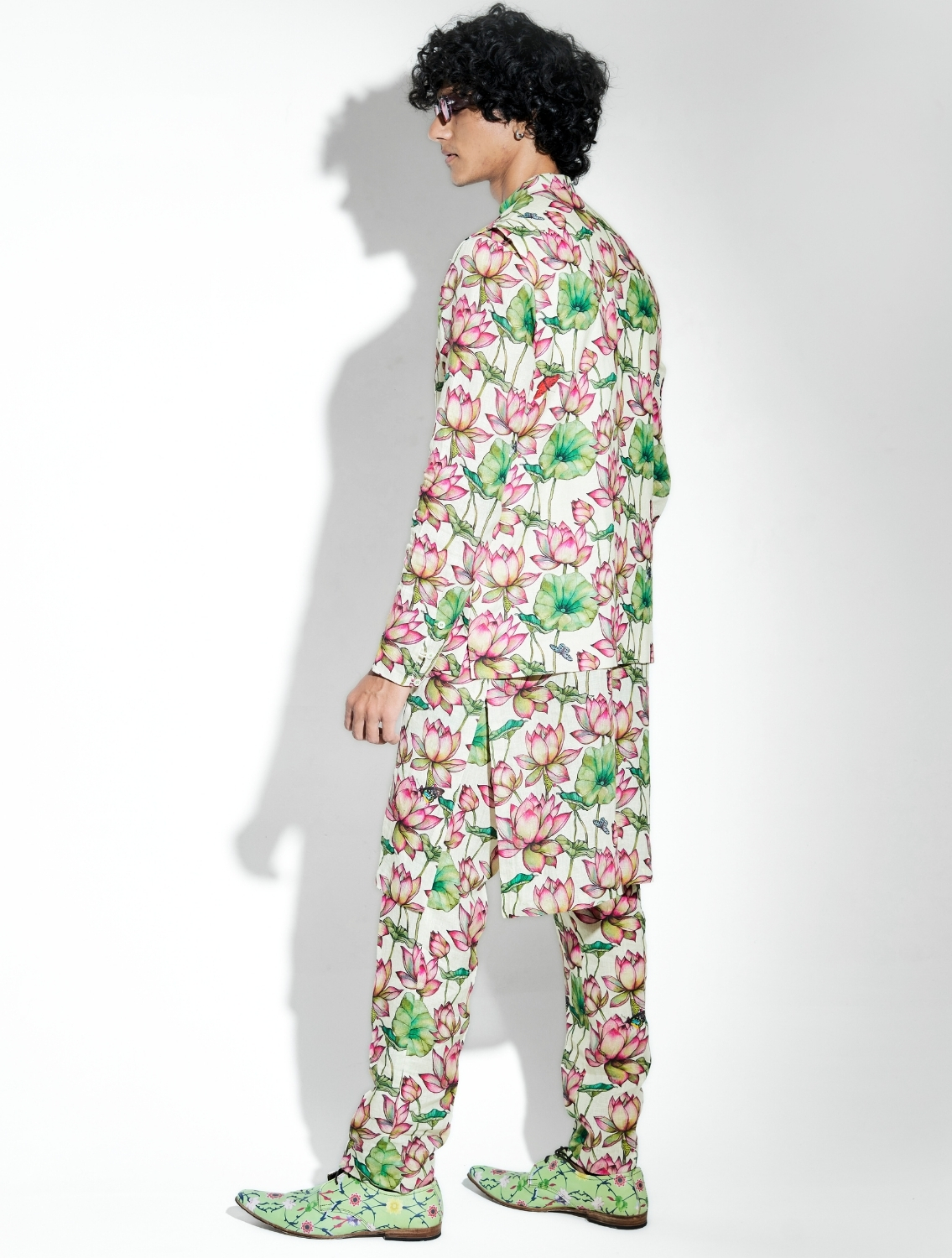 Zambak Printed Linen Waistcoat