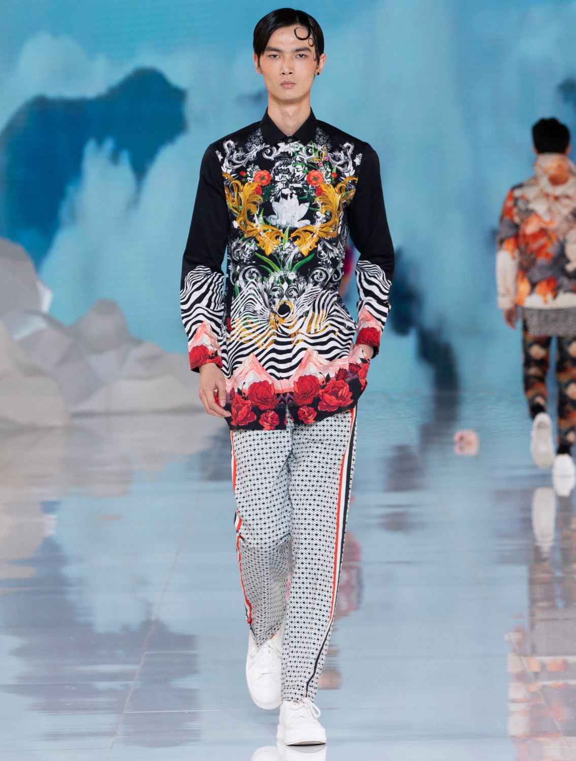 Percival Printed Trousers Runway