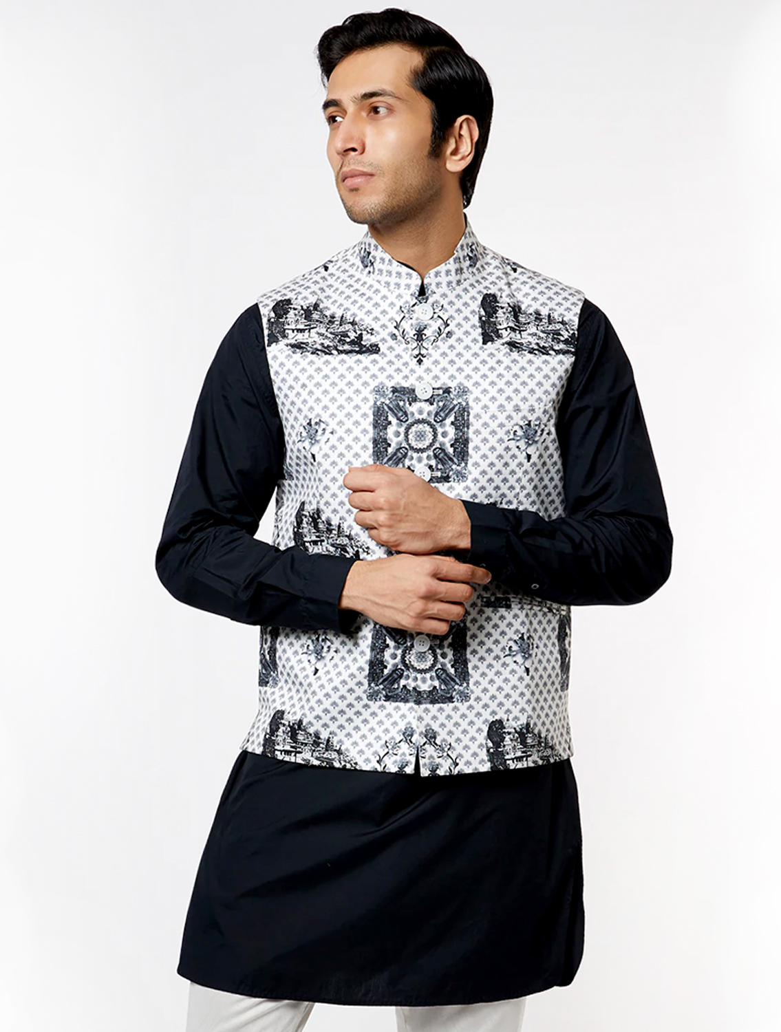 Benares Printed Waistcoat