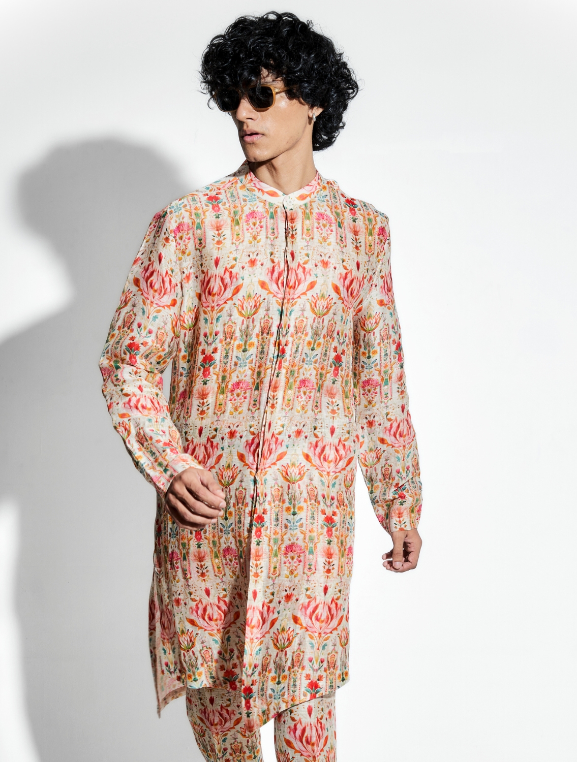Ambar Printed Silk Linen Coord Set