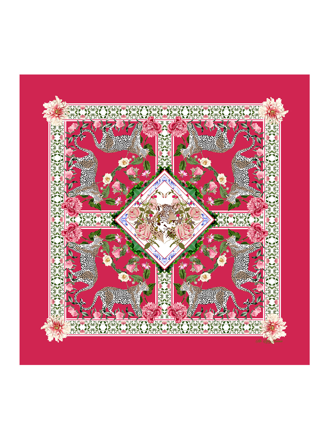PinkLeo Silk Scarf