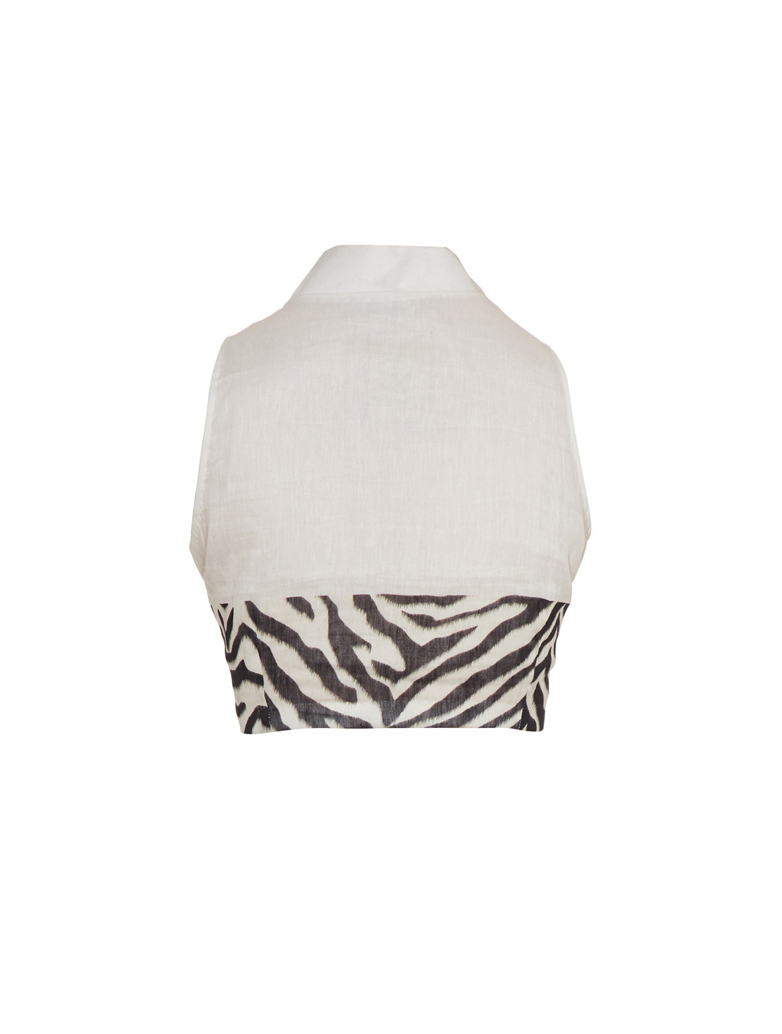 Blac High collar Blouse Back