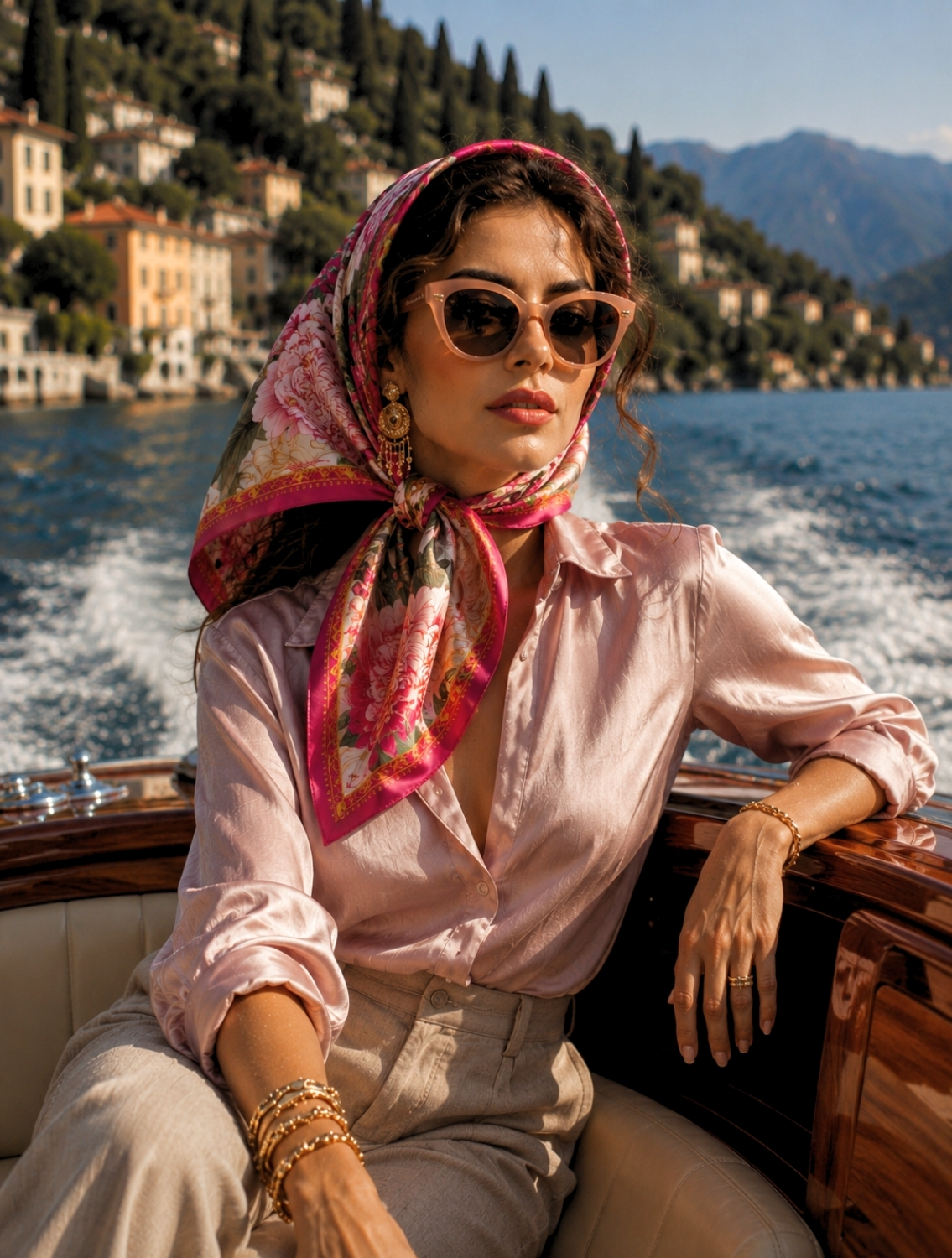 Rose Tiger Printed Scarf