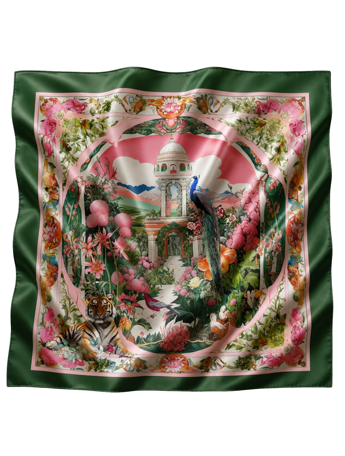 Green Minaret Printed Scarf