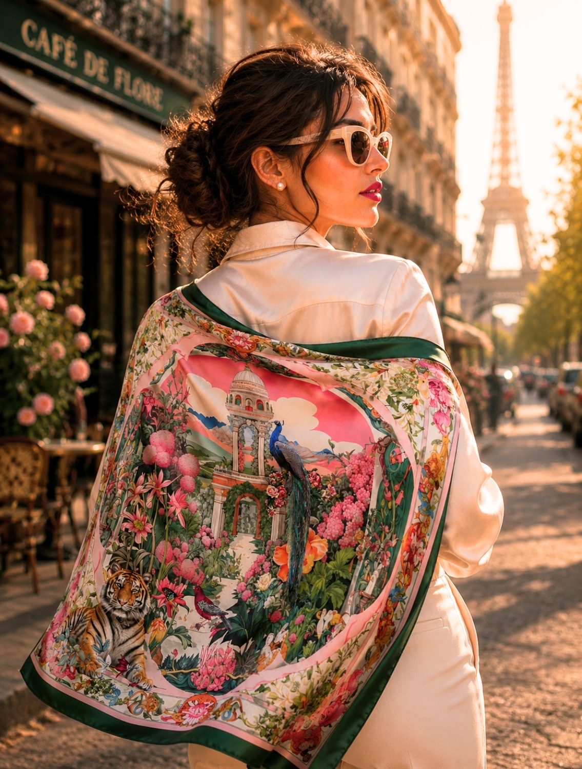 Green Minaret Printed Scarf