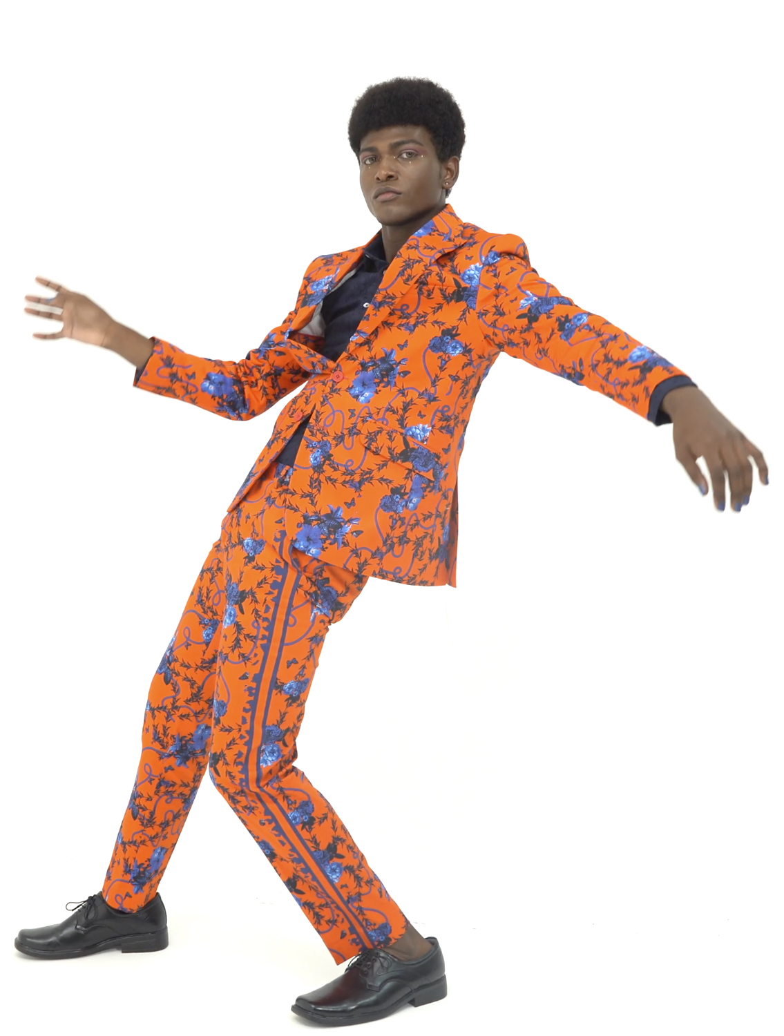 Jahan Orange Blazer Full