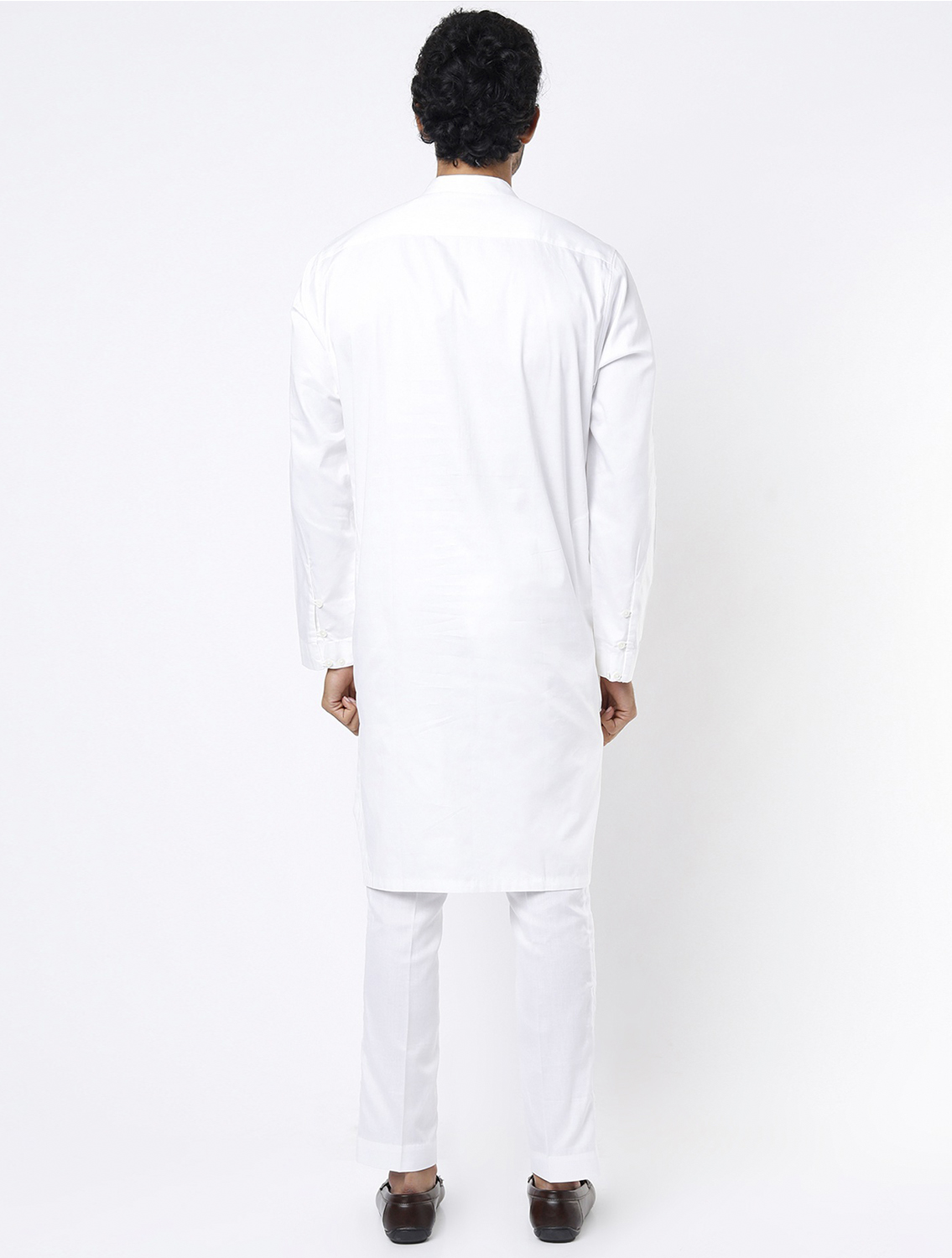 Aryaman White Long Kurta Pant Set