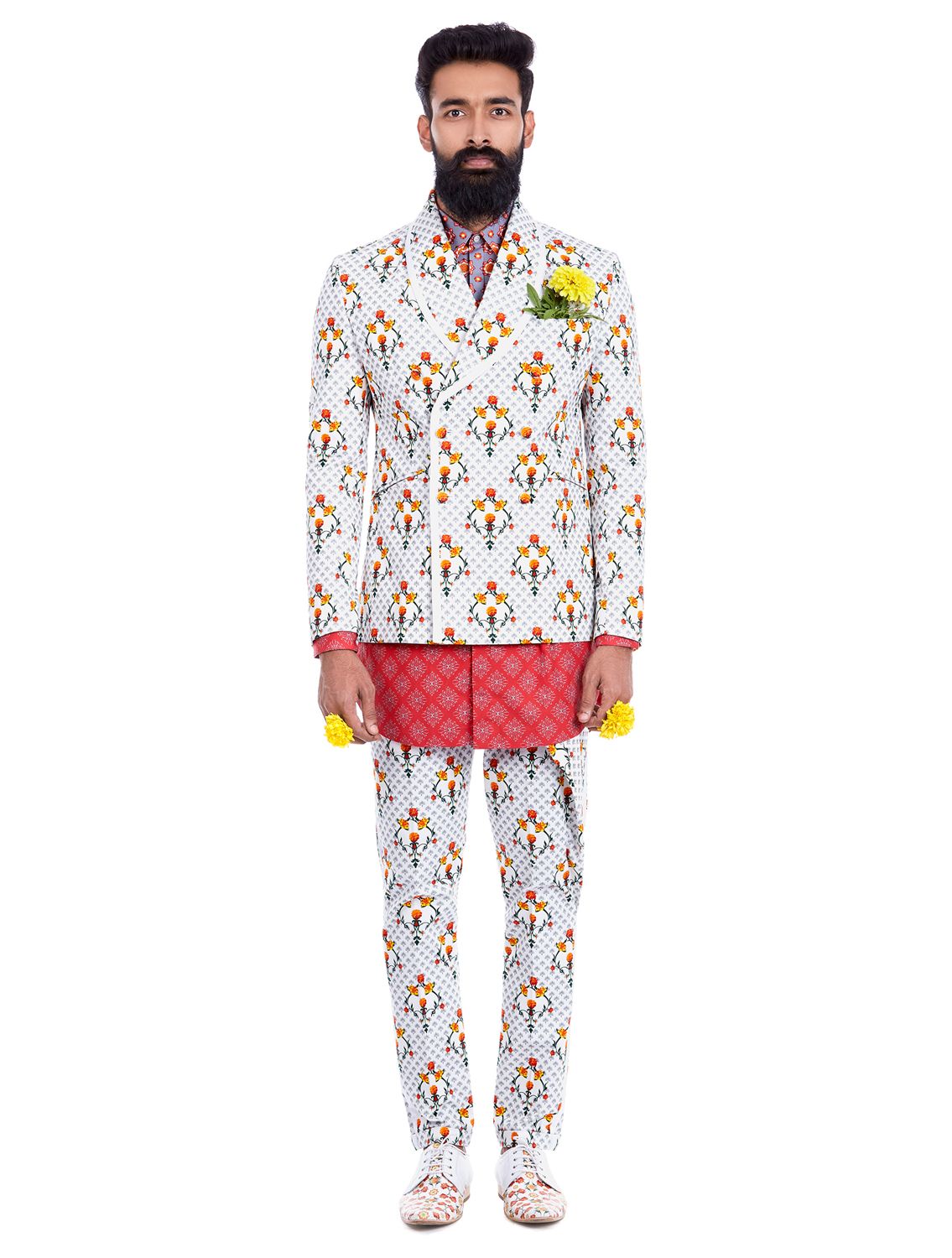 Double breasted jacket in Ustaad print