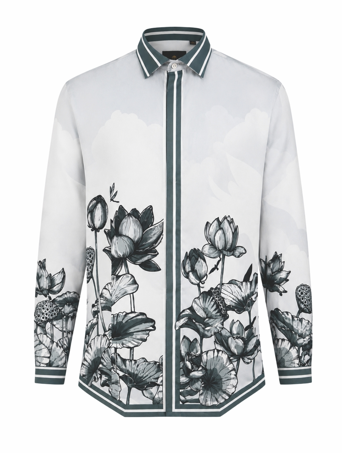 Lotus Blume Grey Printed Shirt