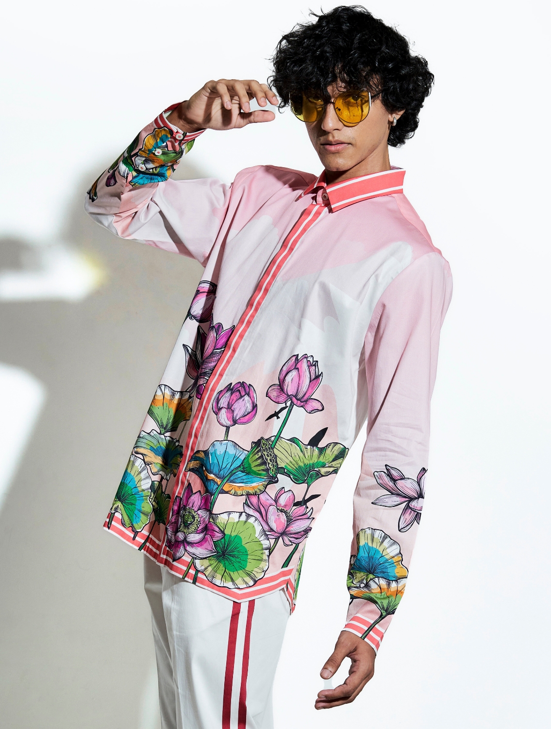 Lotus Blume Peach Signature Printed Shirt