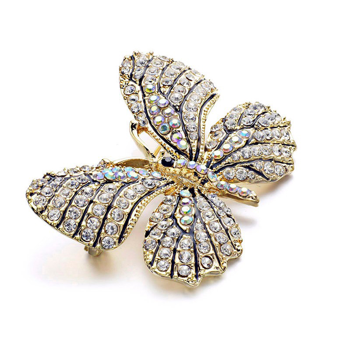 Studded Butterfly Brooch