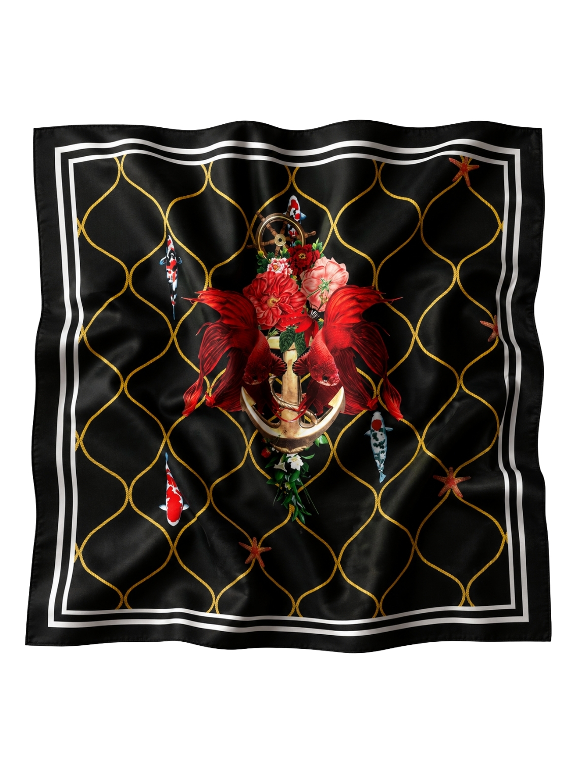 Black Anchor Pocketsquare