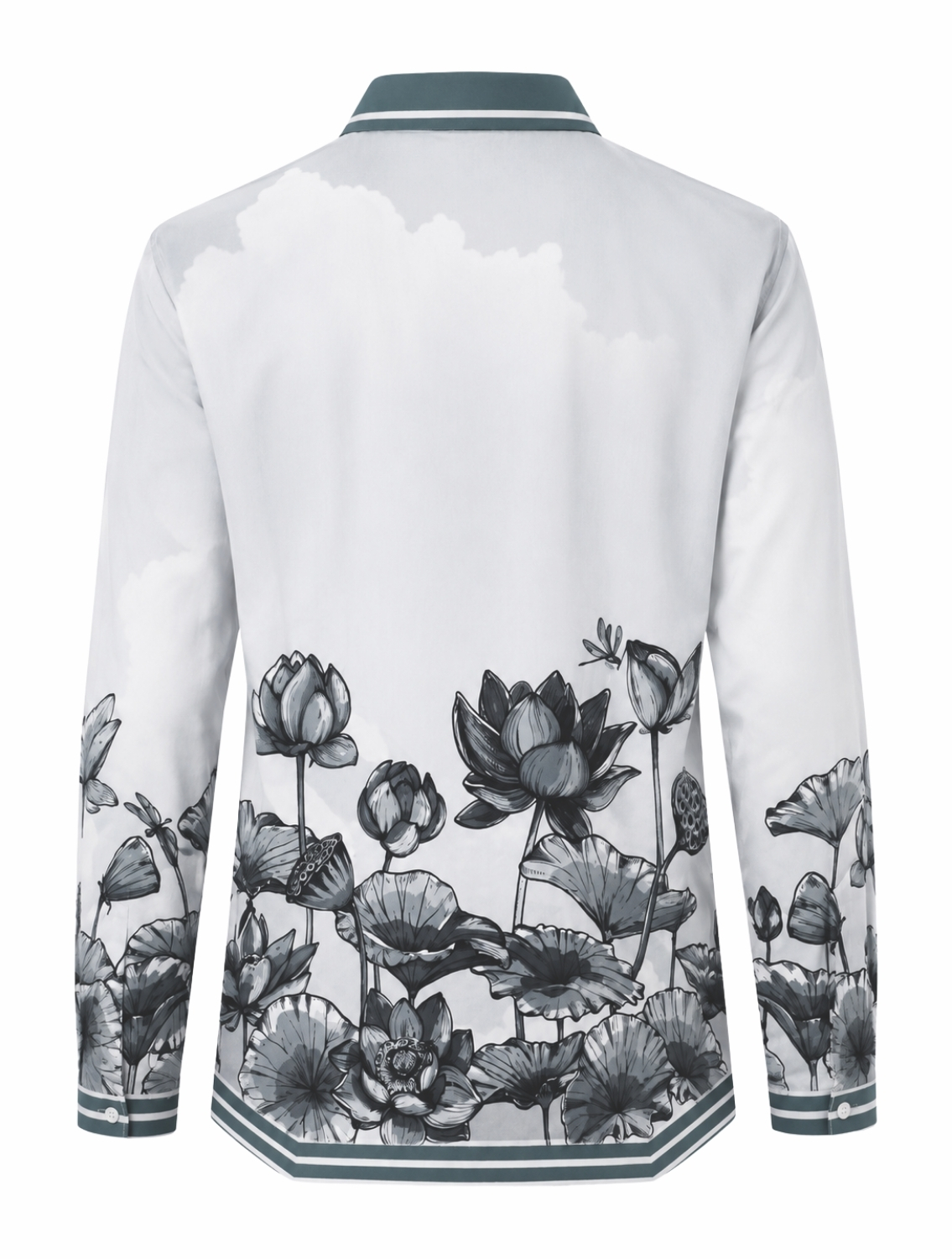 Lotus Blume Grey Printed Shirt