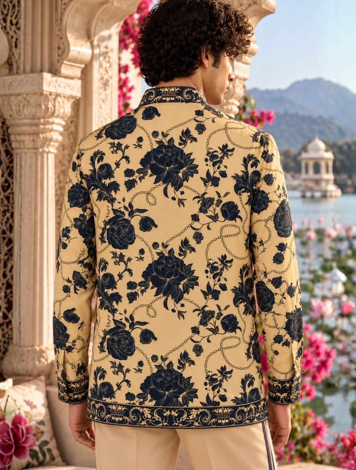 Aakrosh Beige Printed Shirt